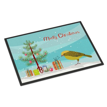 Carolines Treasures 18 x 27 in. Lizard Canary Merry Christmas Indoor or Outdoor Mat CK4481MAT